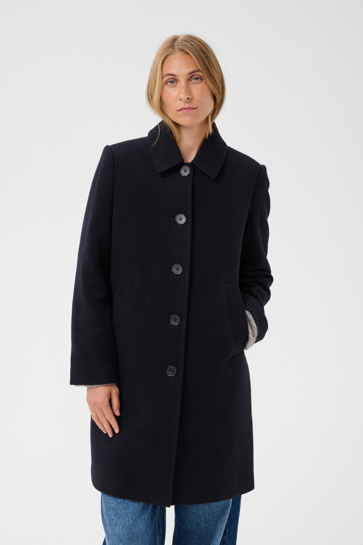 Part Two Kamillas Coat (Dark Navy)