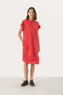 Part Two Ellena Linen Dress (Midnight)