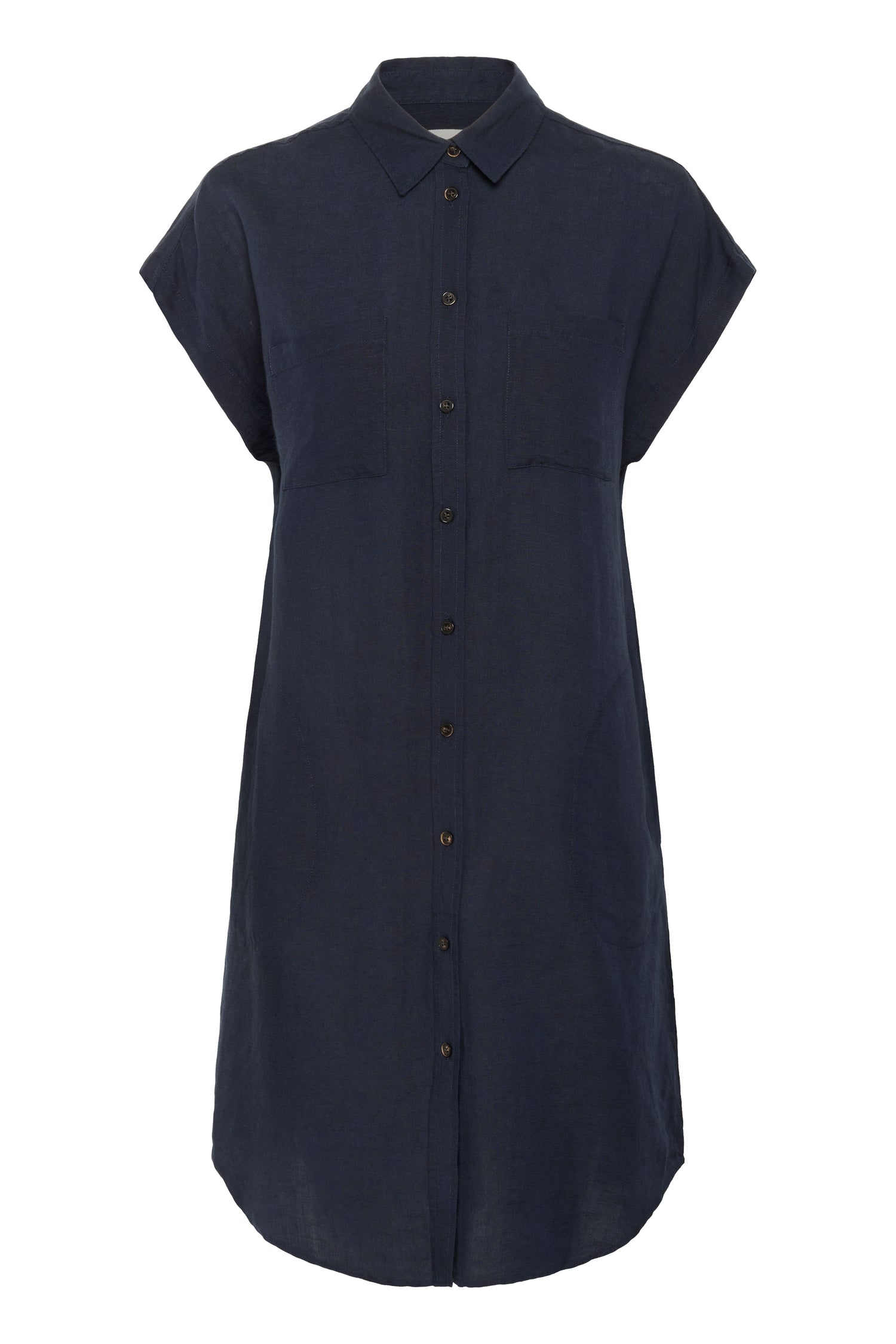 Part Two Ellena Linen Dress (Midnight)