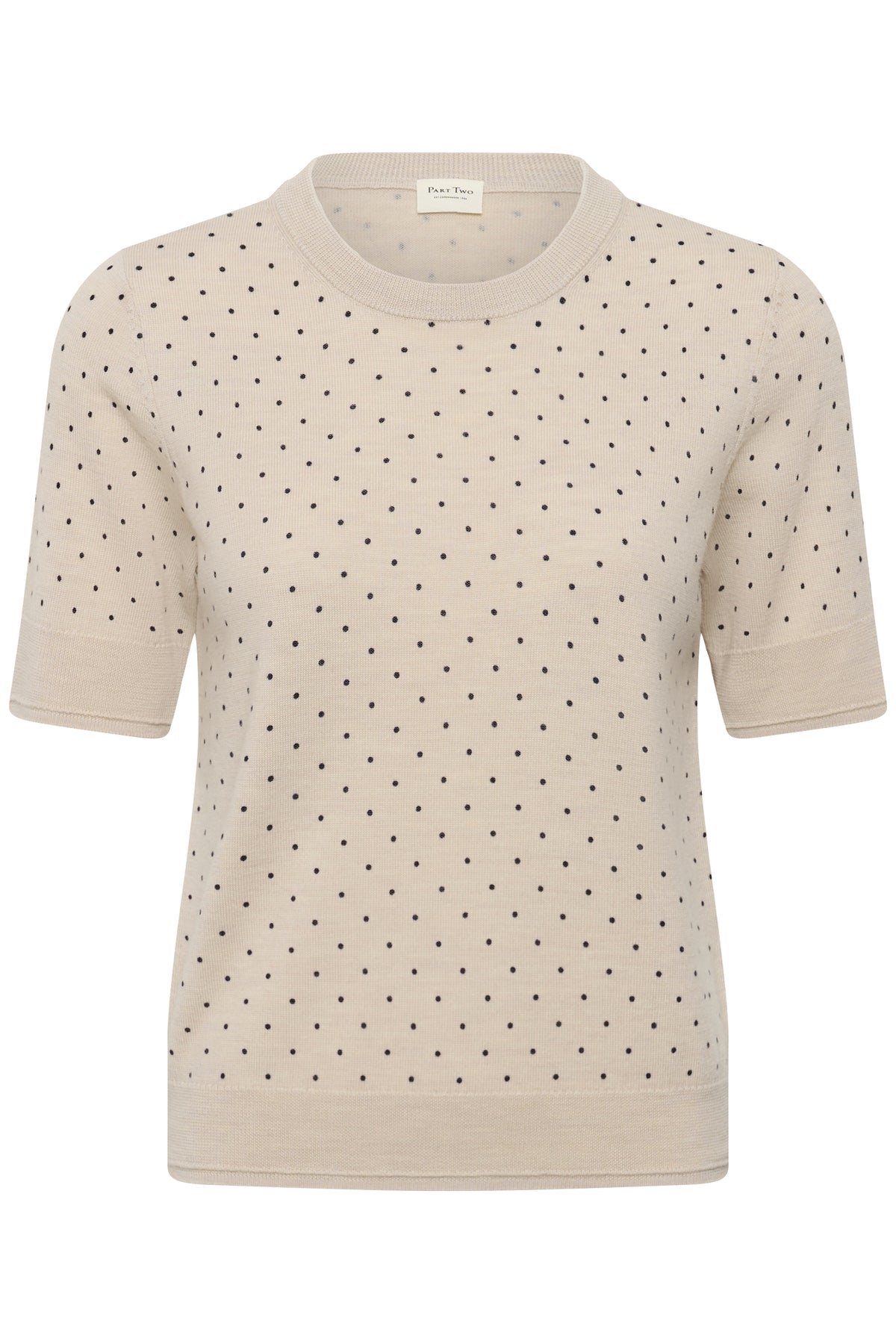 Part Two Natanya Sweater (Natural Dark Navy Dot)