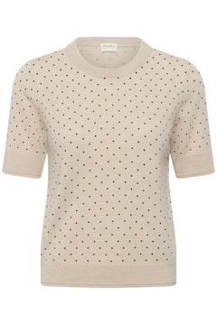 Part Two Natanya Sweater (Natural Dark Navy Dot)