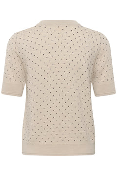 Part Two Natanya Sweater (Natural Dark Navy Dot)