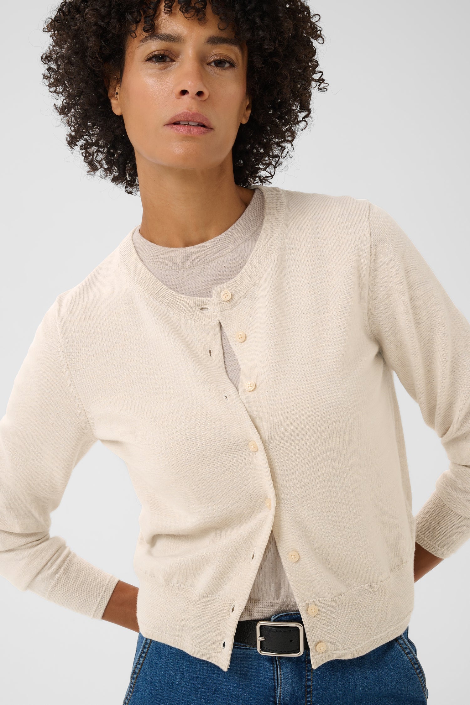 Part Two Noelani Cardigan (Natural Melange)