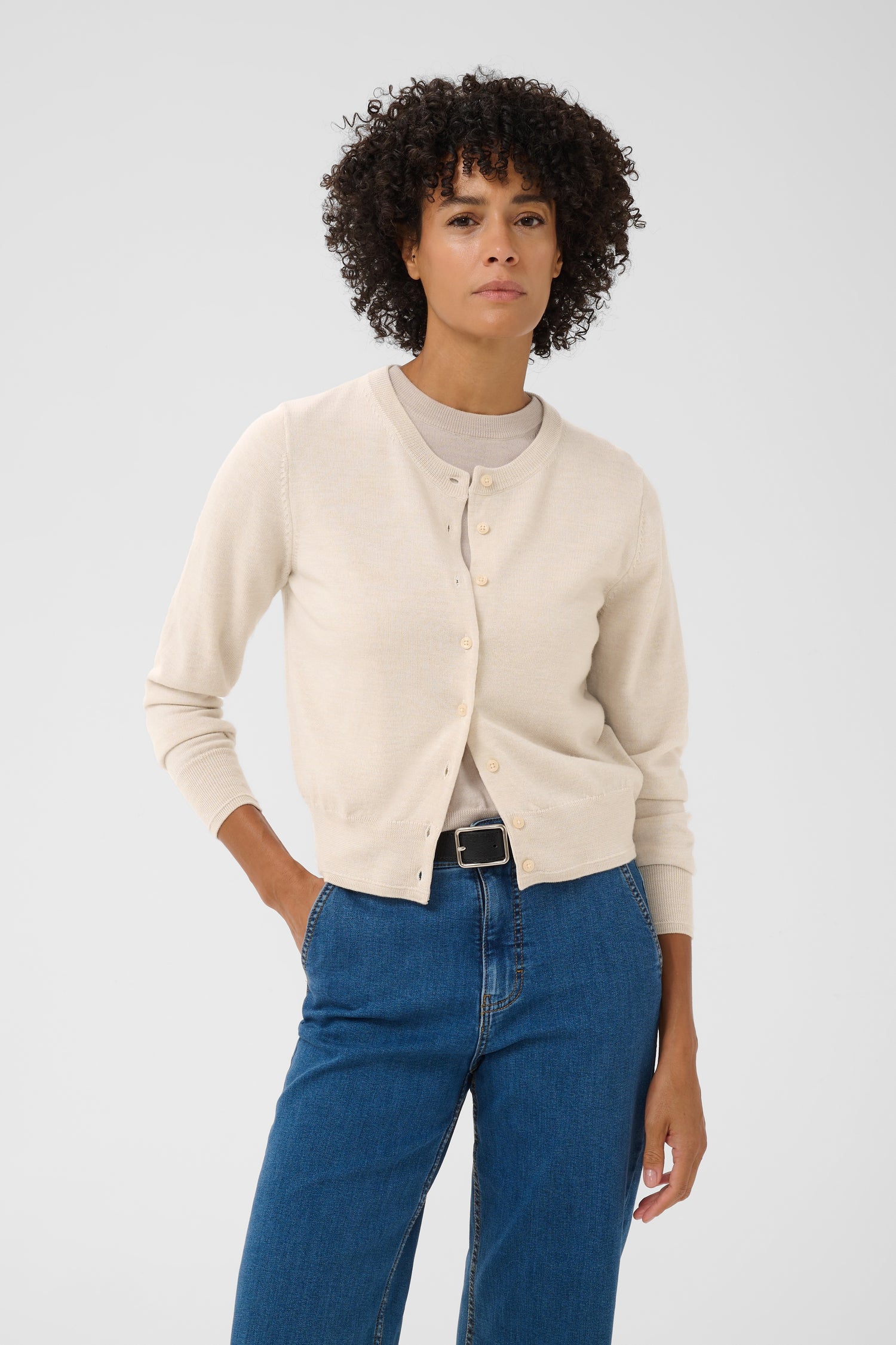 Part Two Noelani Cardigan (Natural Melange)