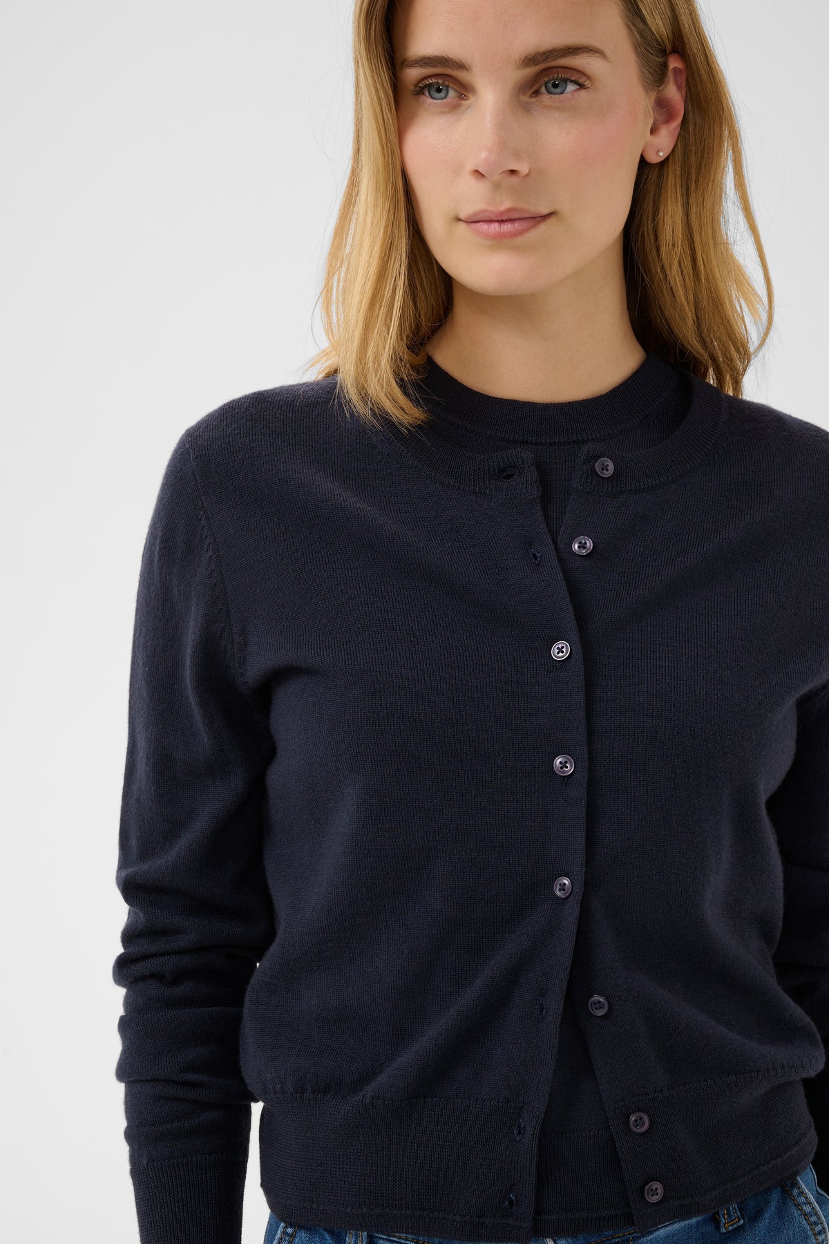 Part Two Noelani Cardigan (Dark Navy)