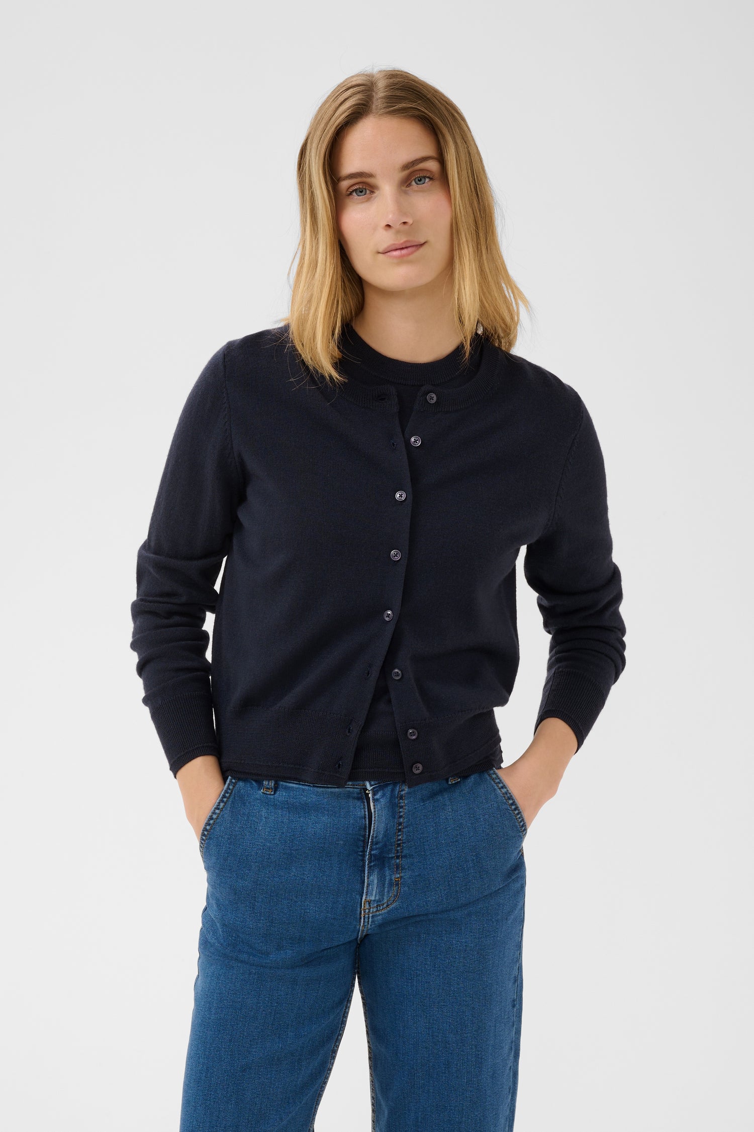 Part Two Noelani Cardigan (Dark Navy)