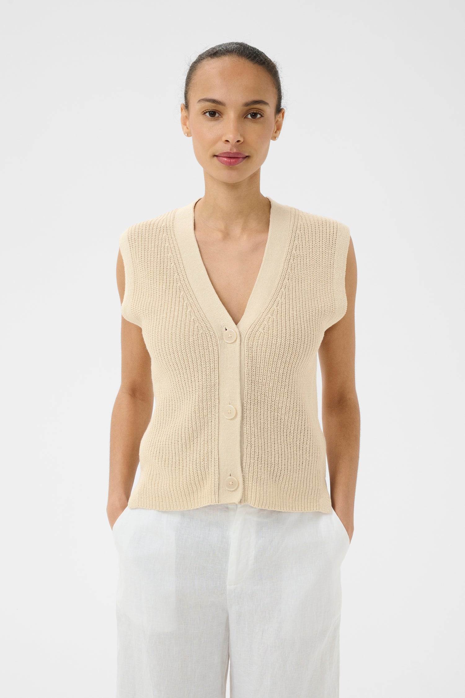 Part Two Batilda Linen Blend Waistcoat