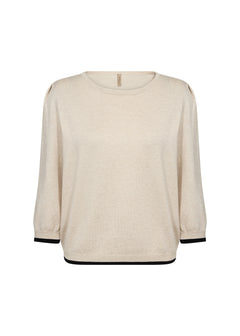 Soya Concept Dollie Tipped Half Sleeve Sweater