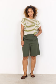 Soya Concept Luanna Stripe Cap Sleeve Knit Top