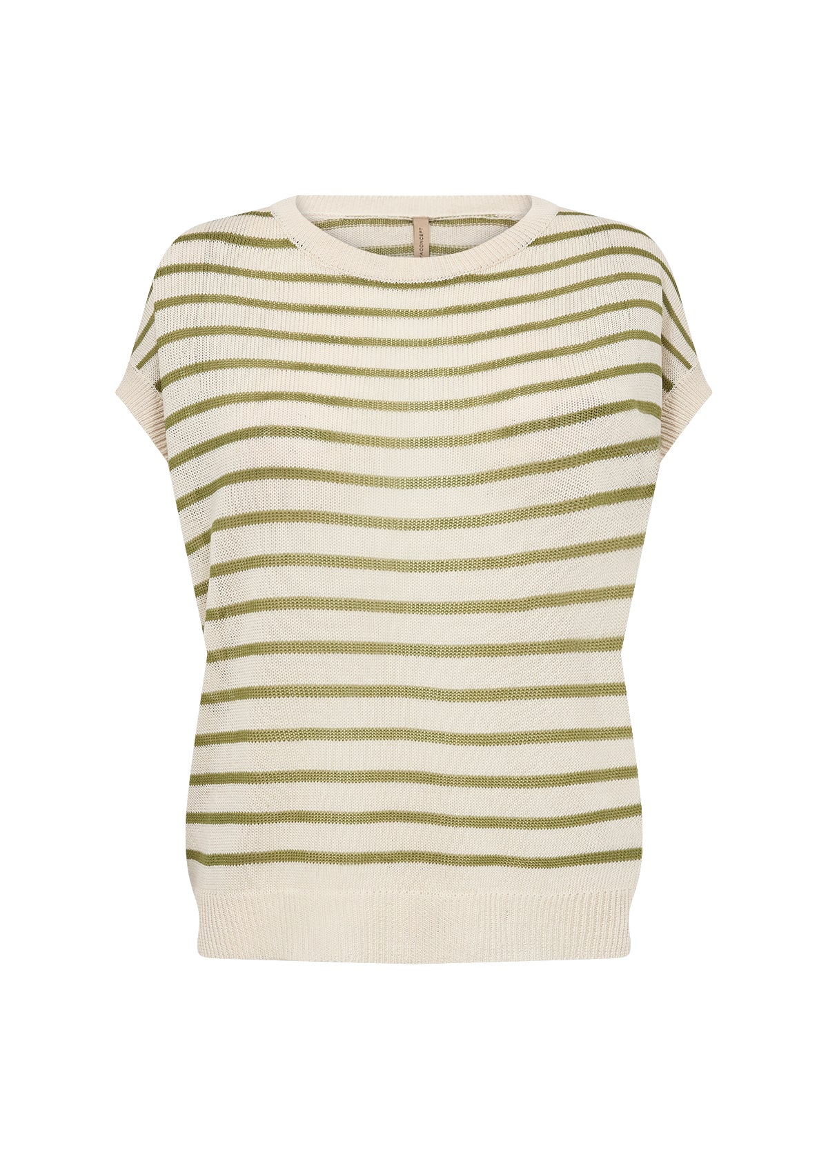 Soya Concept Luanna Stripe Cap Sleeve Knit Top