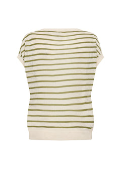 Soya Concept Luanna Stripe Cap Sleeve Knit Top