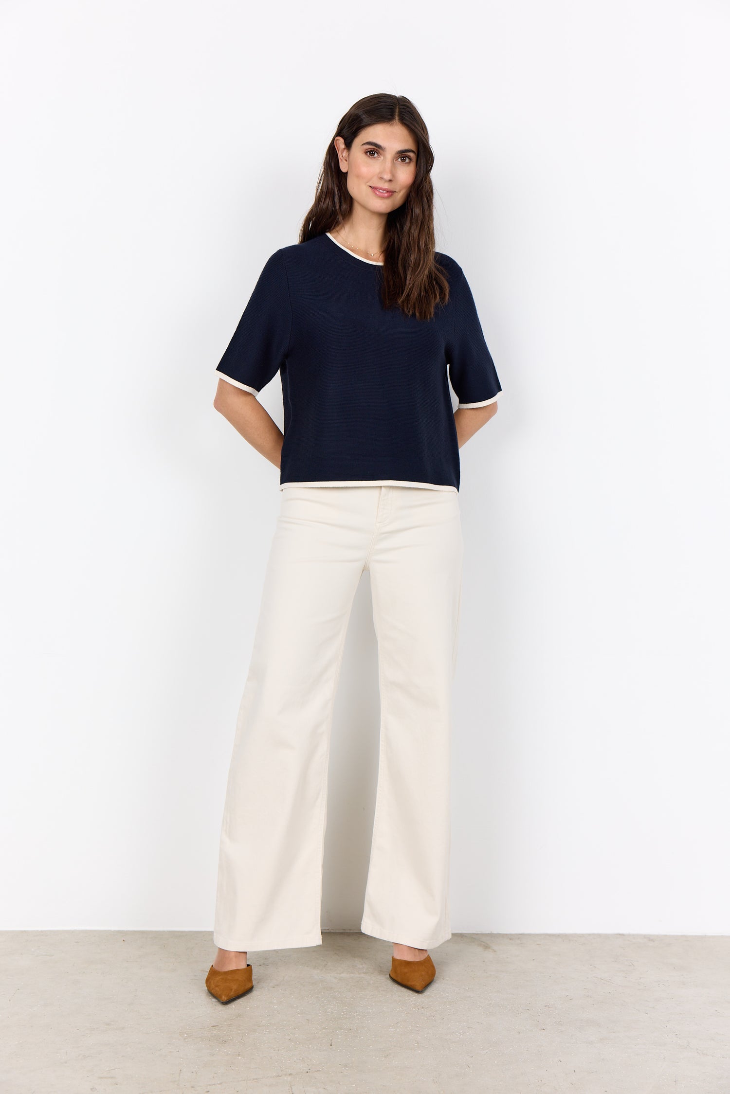 Soya Concept Dollie Ribbed Crew Neck Sweater