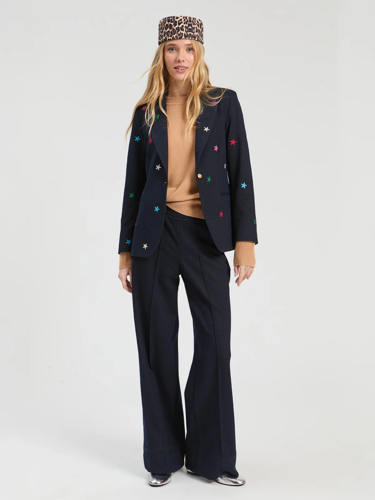 Vilagallo Embroidered Star Blazer