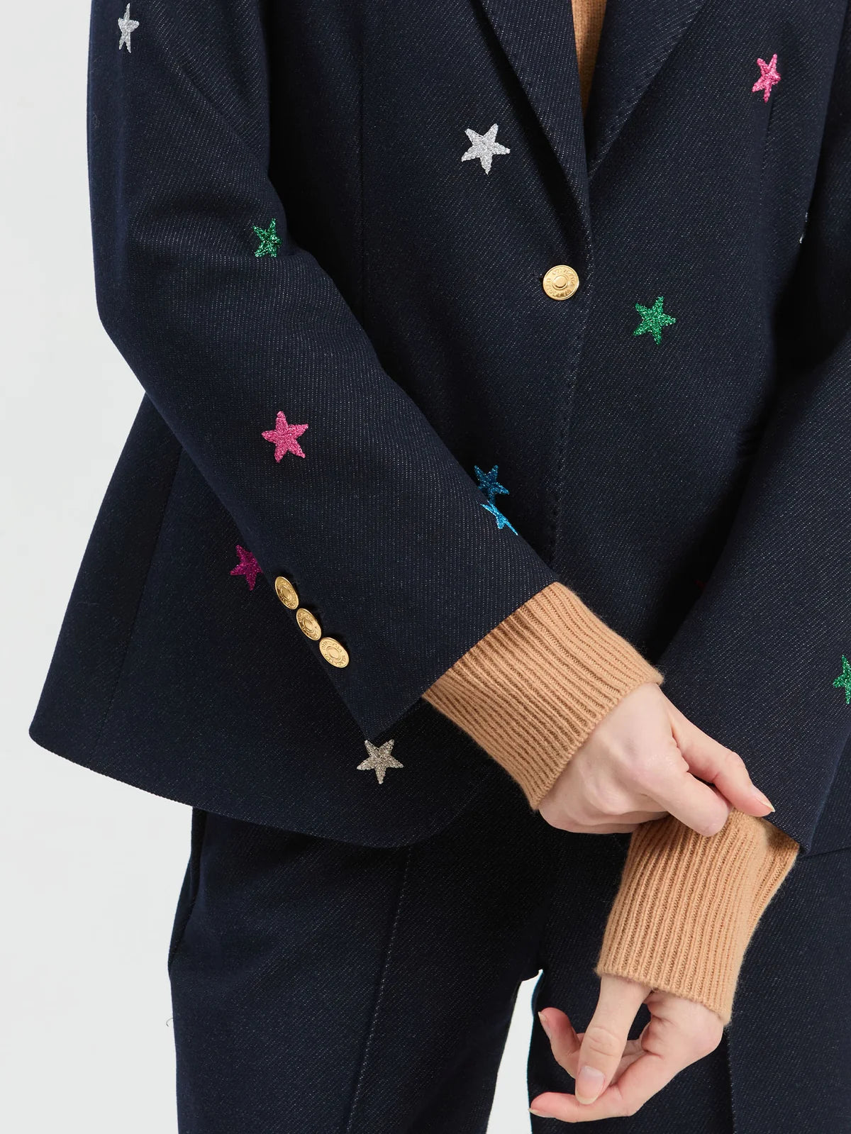 Vilagallo Embroidered Star Blazer