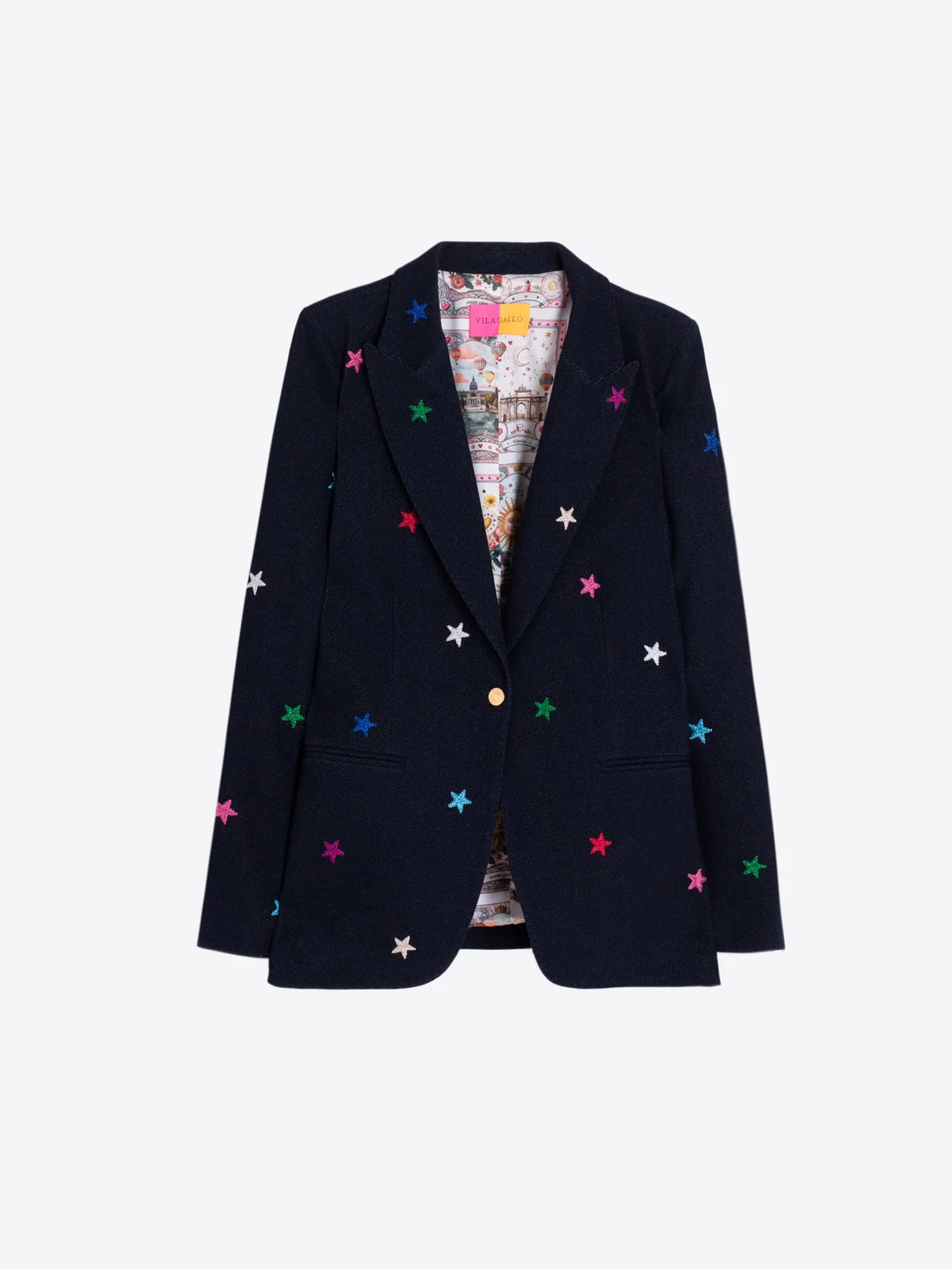 Vilagallo Embroidered Star Blazer