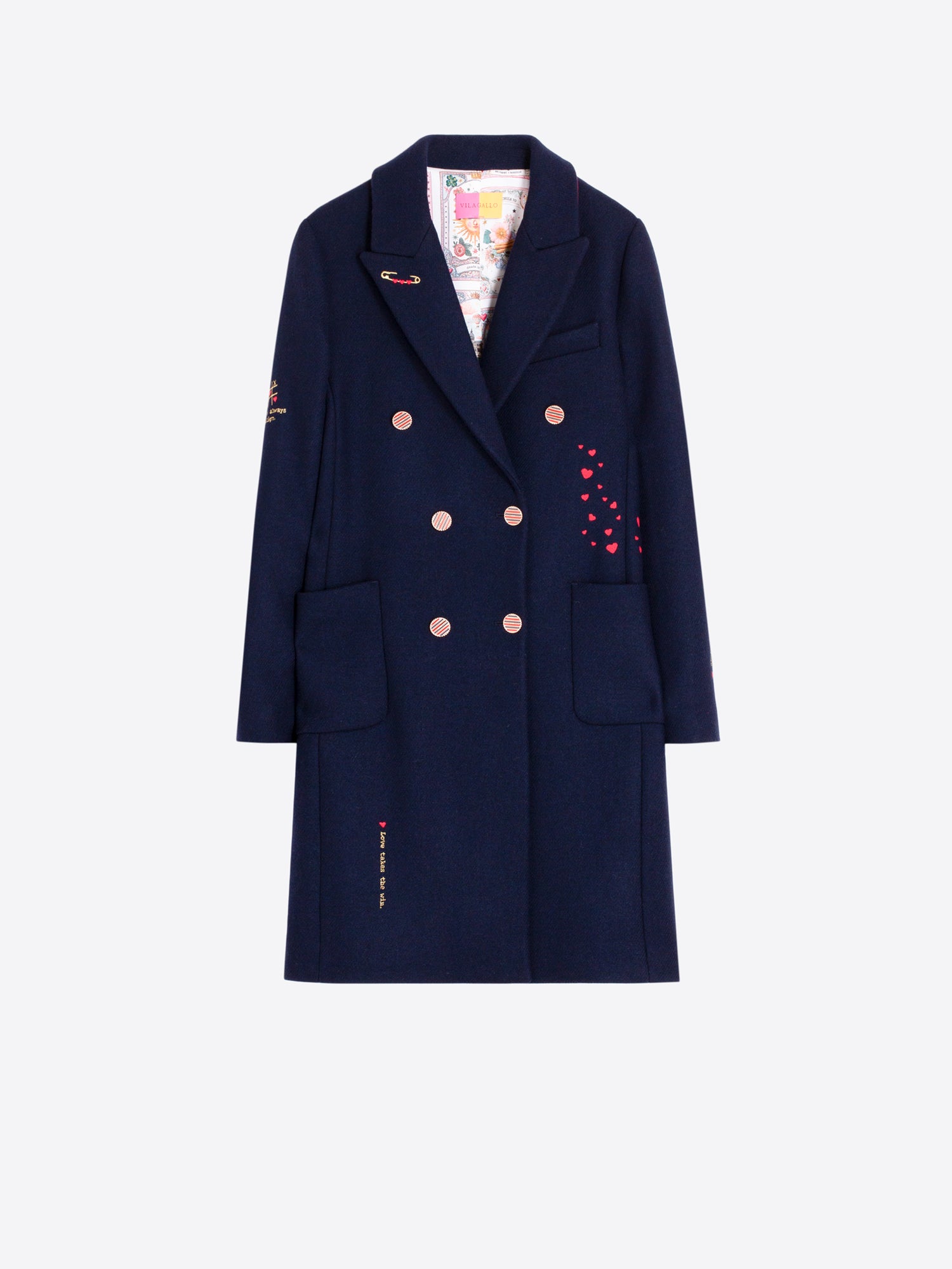 Vilagallo Hearts Overcoat