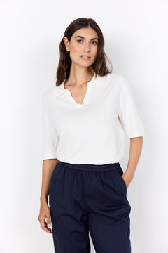 Soya Concept Short Sleeve Polo Sweater