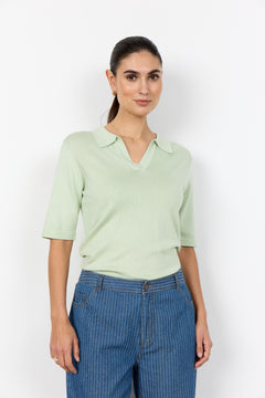 Soya Concept Short Sleeve Polo Sweater