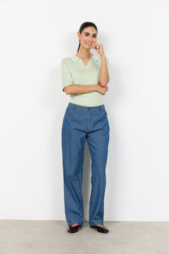 Soya Concept Short Sleeve Polo Sweater