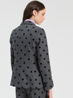 Vilagallo Embossed Polka Dot Blazer
