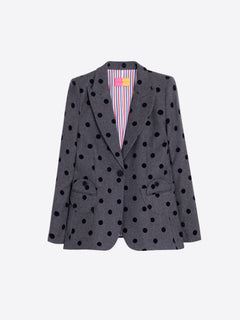 Vilagallo Embossed Polka Dot Blazer