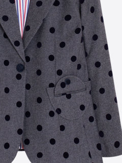 Vilagallo Embossed Polka Dot Blazer