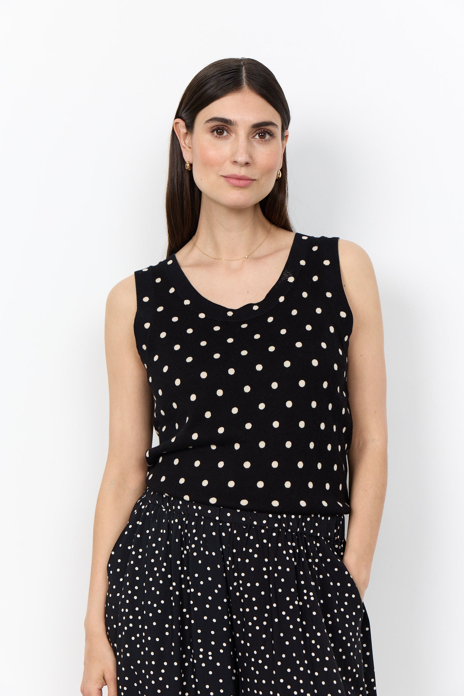 Soya Concept Gea Dot Cotton Tank