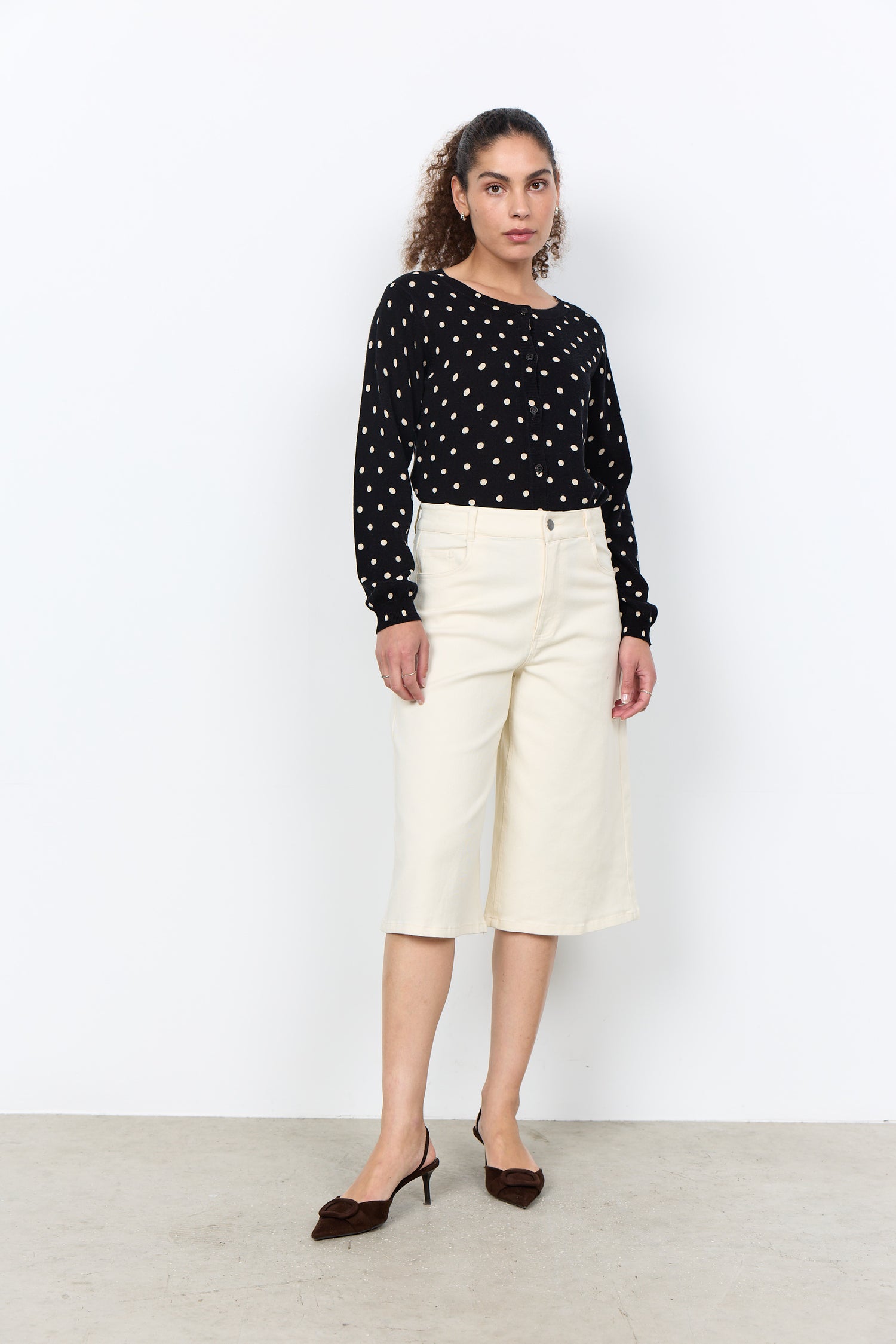 Soya Concept Gea Dot Cotton Cardigan