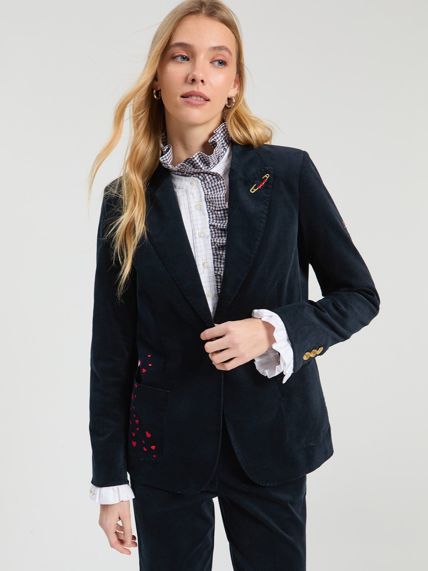 Vilagallo Velvet Hearts Blazer