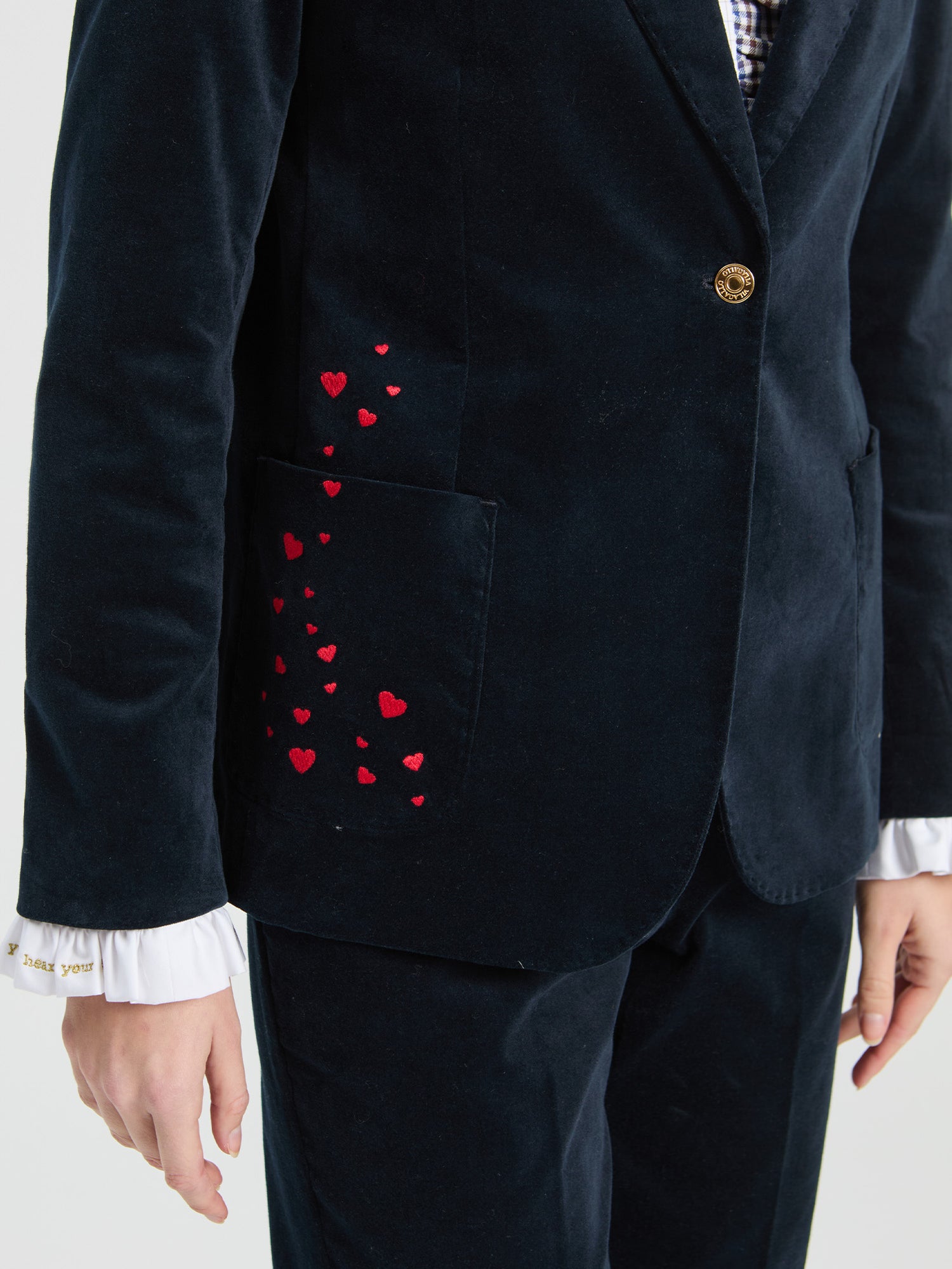 Vilagallo Velvet Hearts Blazer