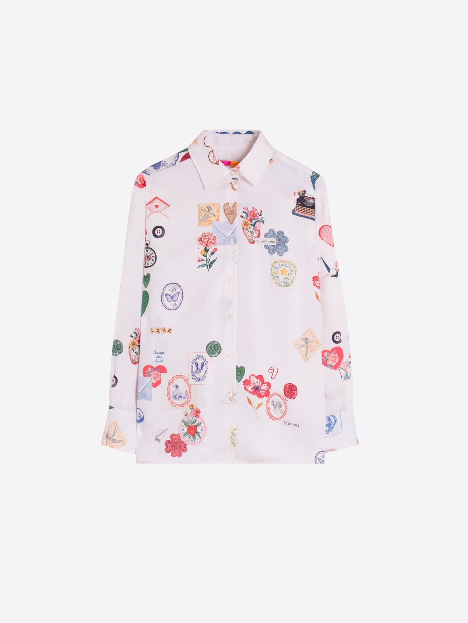 Vilagallo Multicolour Love Print Shirt