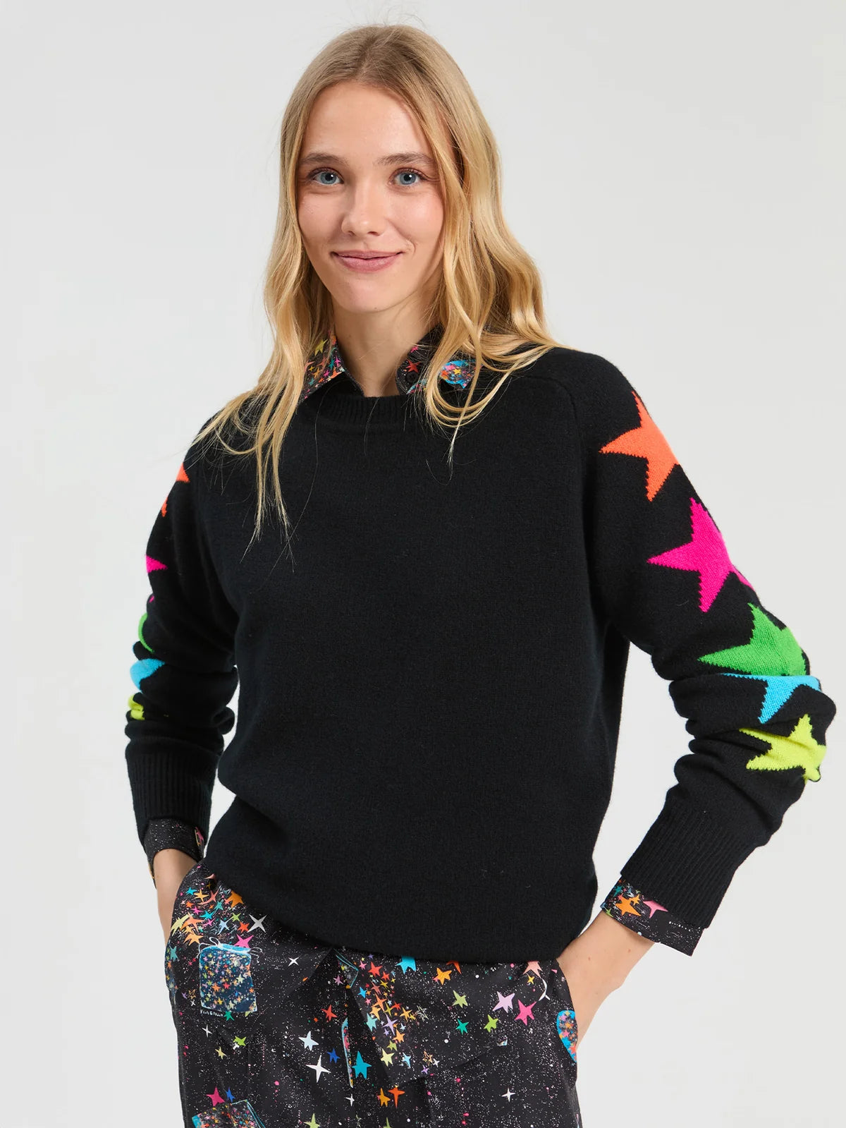 Vilagallo Star Sleeve Sweater