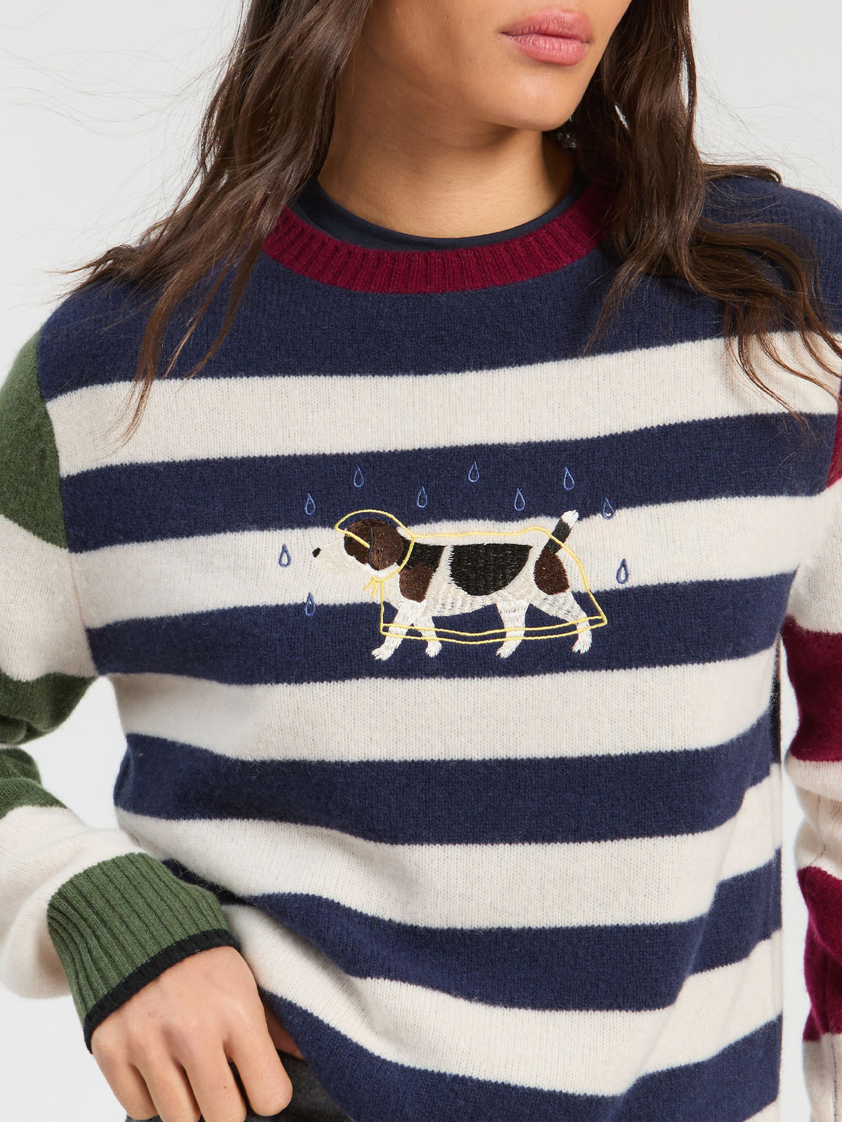 Vilagallo Striped Dachshund Raincoat Sweater