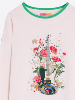 Vilagallo Floral Guitar Sweater
