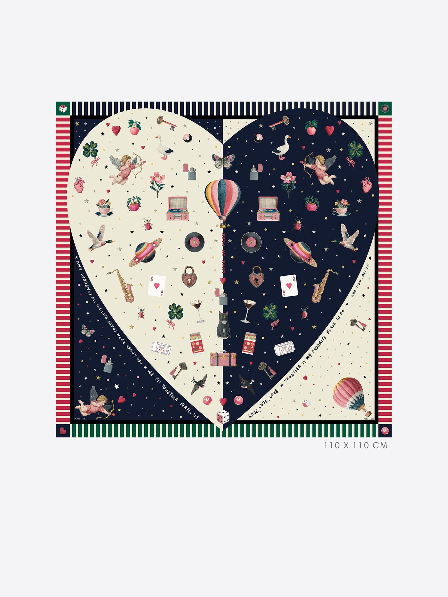 Vilagallo Silk Heart Scarf