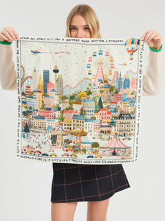 Vilagallo Ferris Wheel Silk Scarf