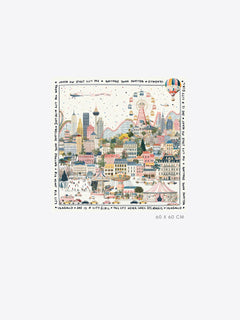 Vilagallo Ferris Wheel Silk Scarf