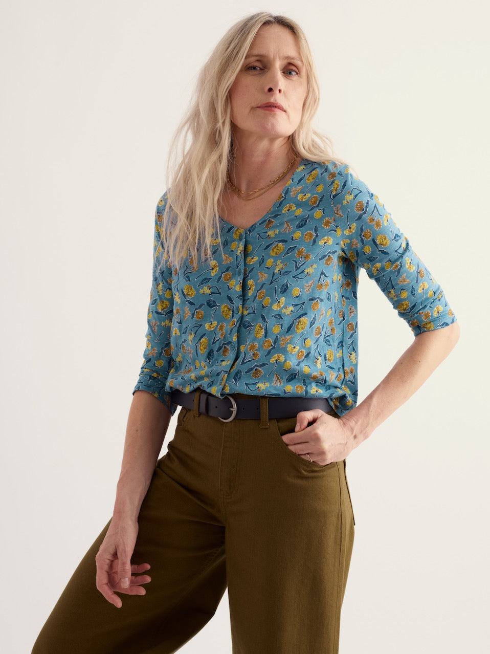 Seasalt Studio Glass 3/4 Sleeve Top