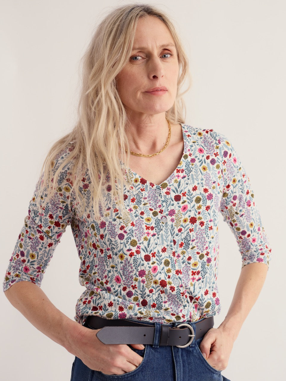 Seasalt Studio Glass 3/4 Sleeve Top