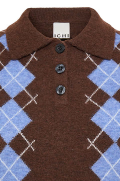 Ichi Dasila Short Sleeve Polo Sweater