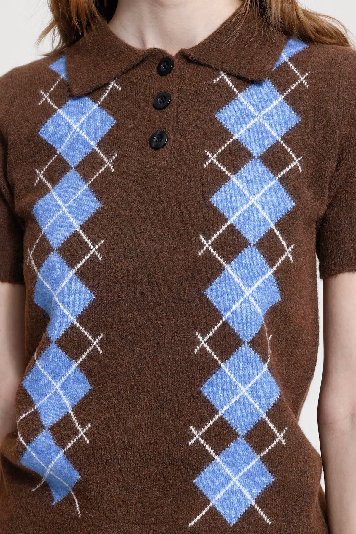 Ichi Dasila Short Sleeve Polo Sweater