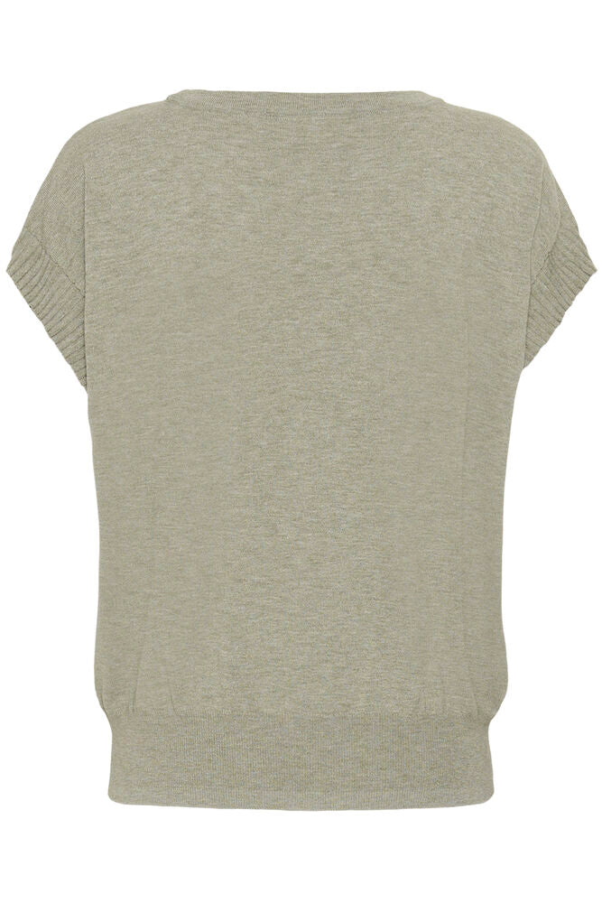 Cream Dela Knit Slipover With Decoration
