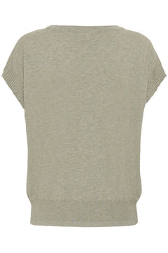 Cream Dela Knit Slipover With Decoration