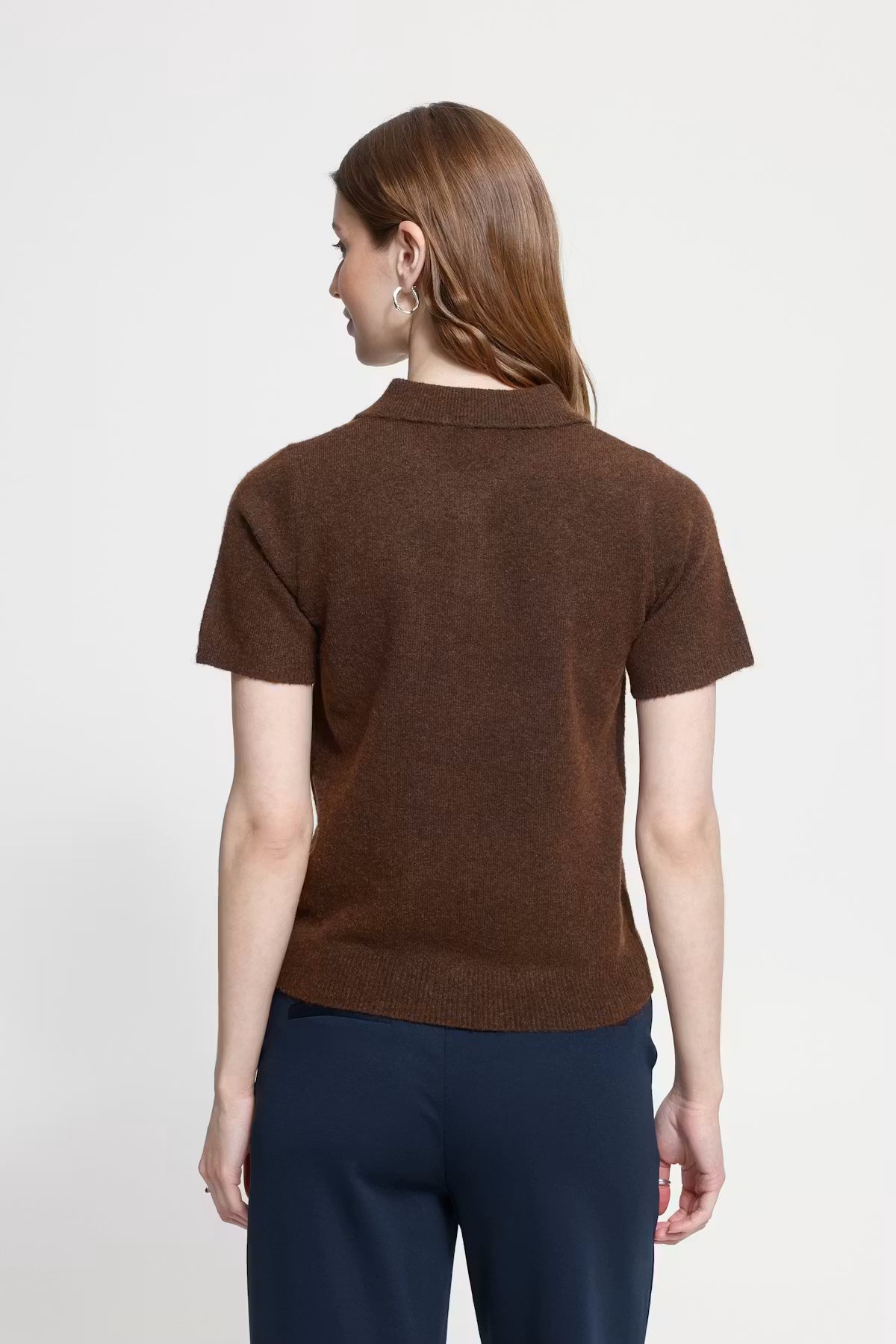 Ichi Dasila Short Sleeve Polo Sweater