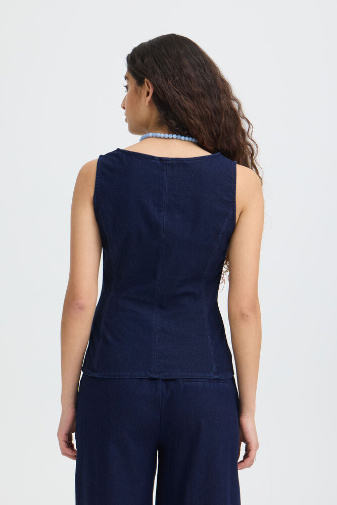 Ichi Kate Denim Top