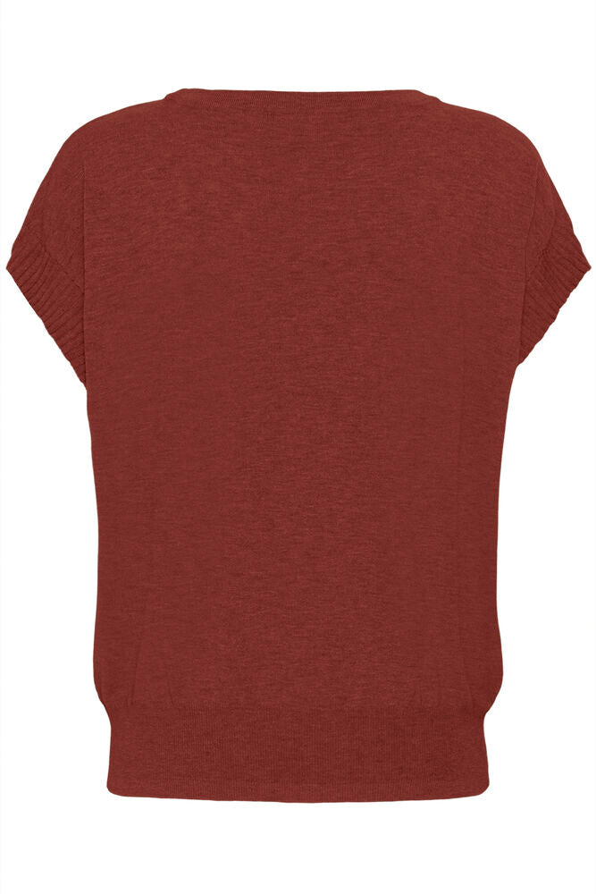 Cream Dela Knit Slipover With Decoration