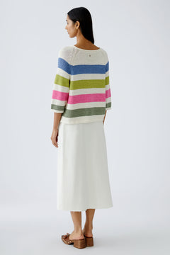 Oui Striped Pullover Sweater