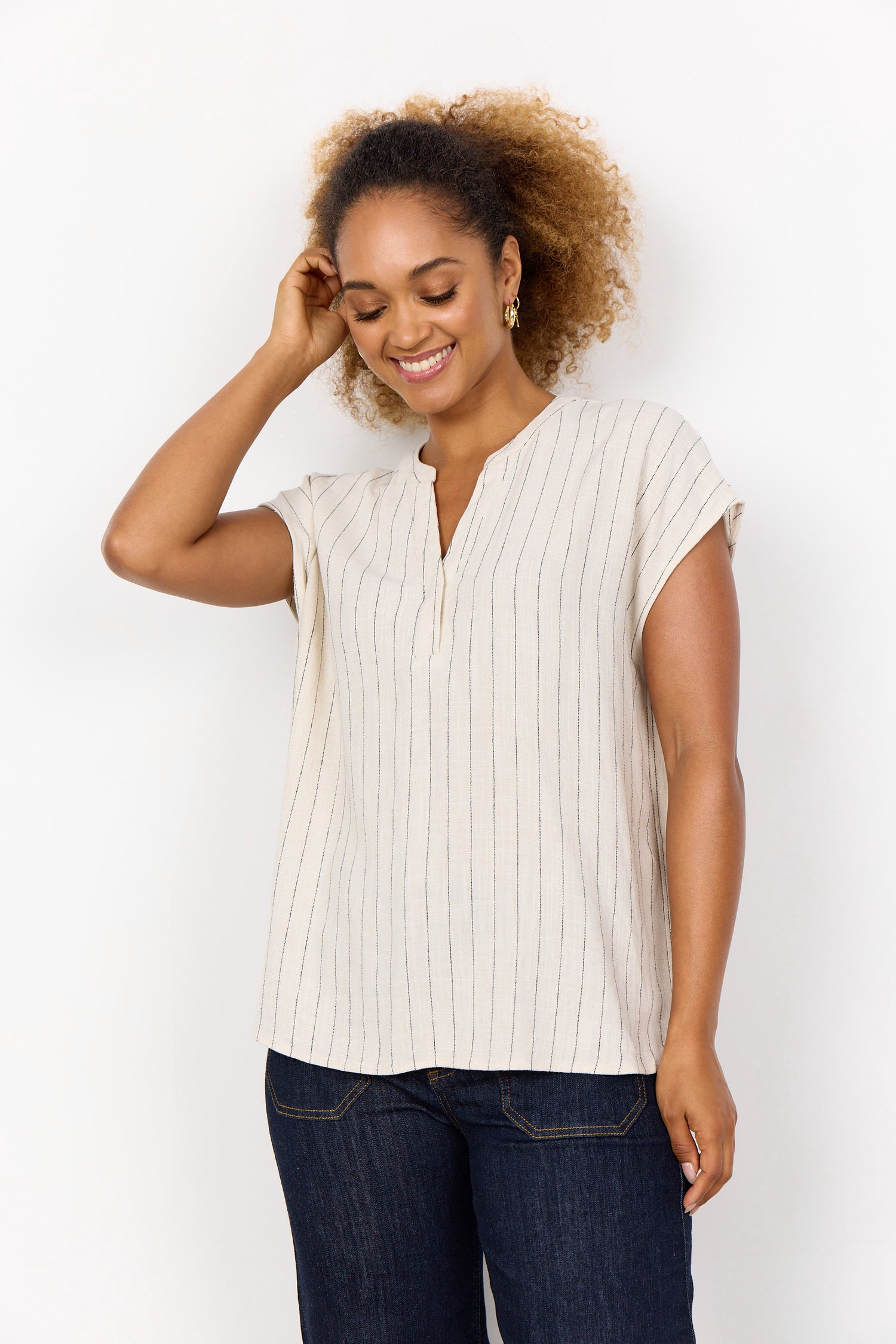 Soya Concept Paula Linen Blend Blouse