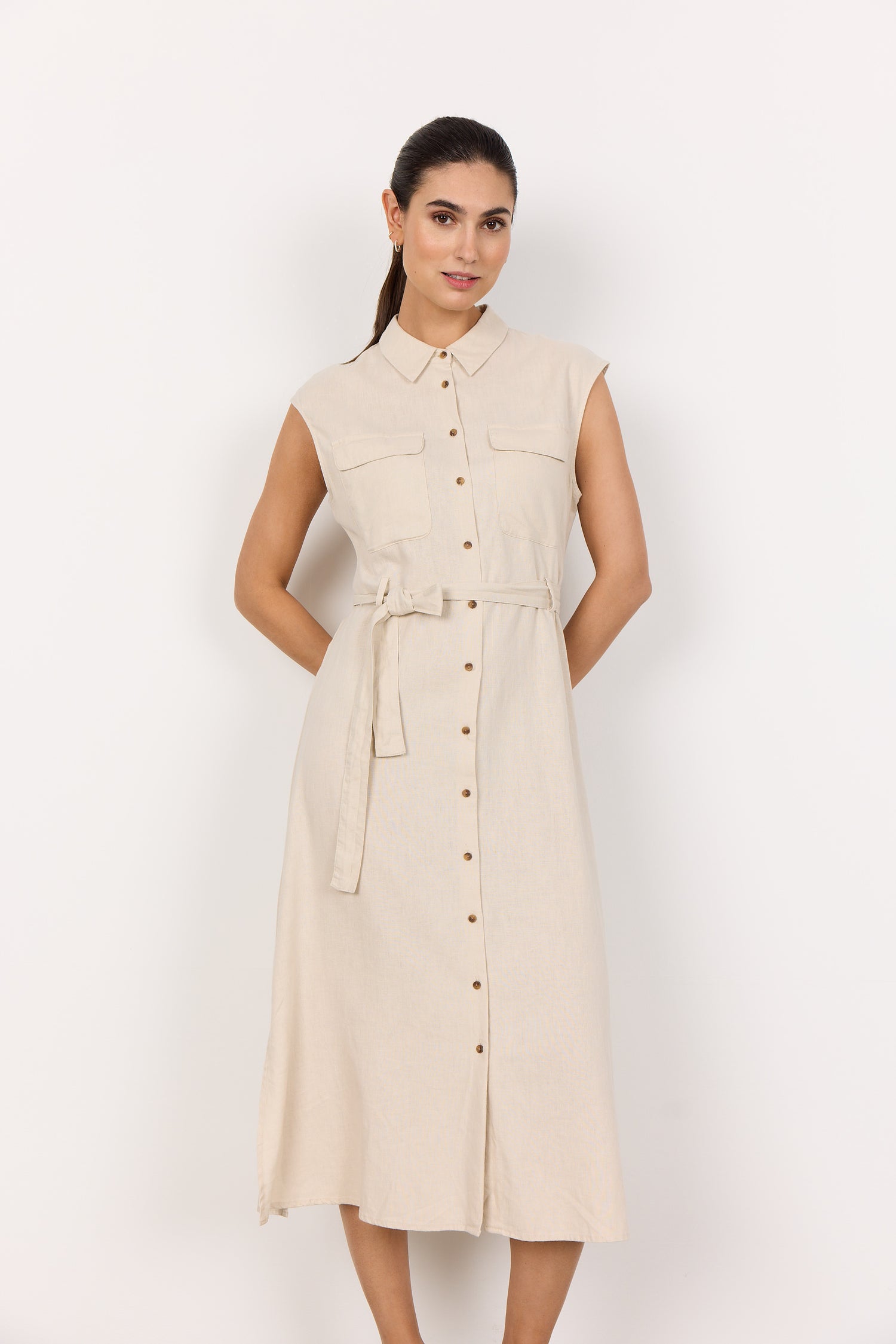 Soya Concept Ina Belted Shirt Dress