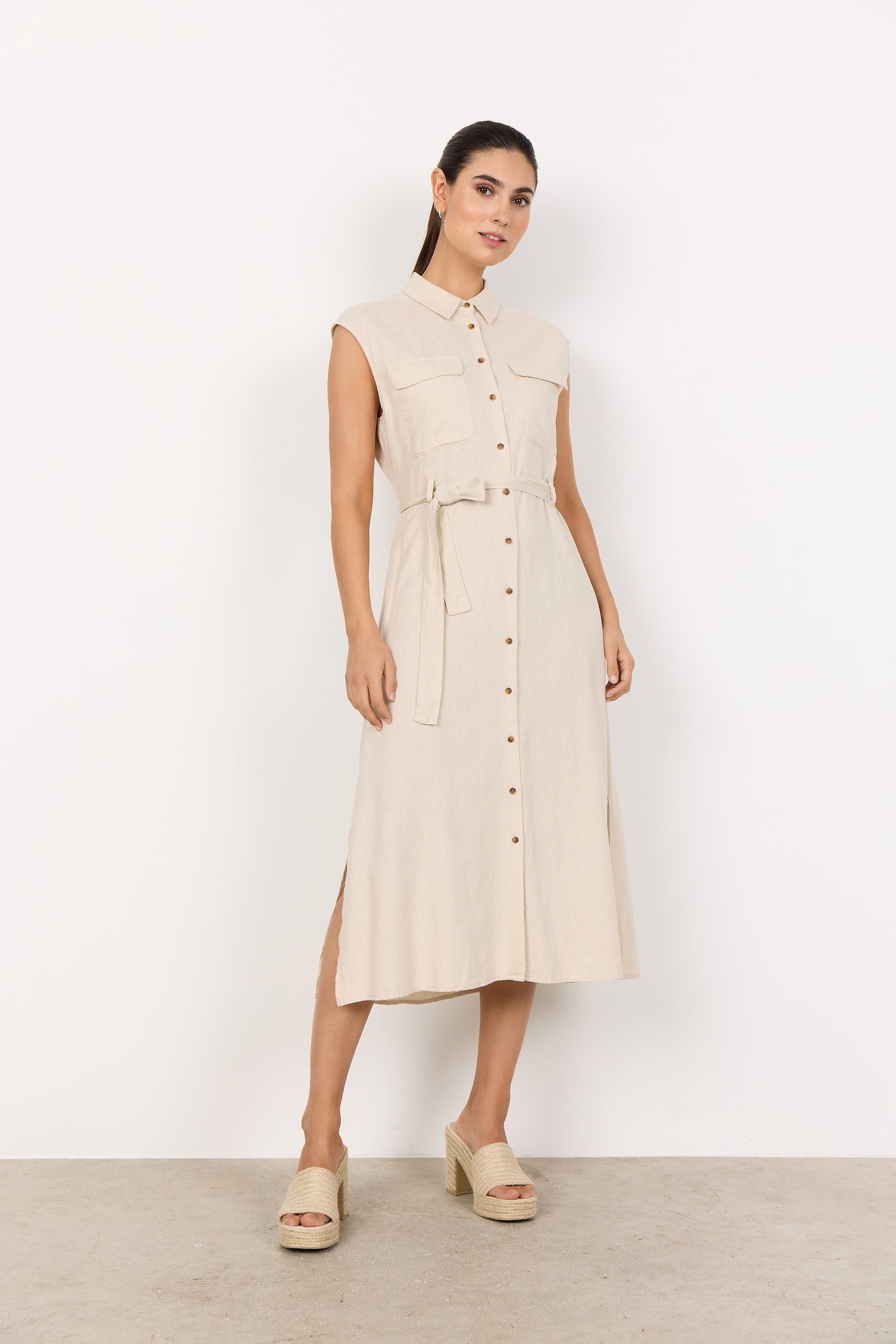 Soya Concept Ina Belted Shirt Dress